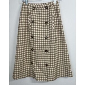 Vintage Century of Boston Houndstooth 100%‎ Wool Skirt